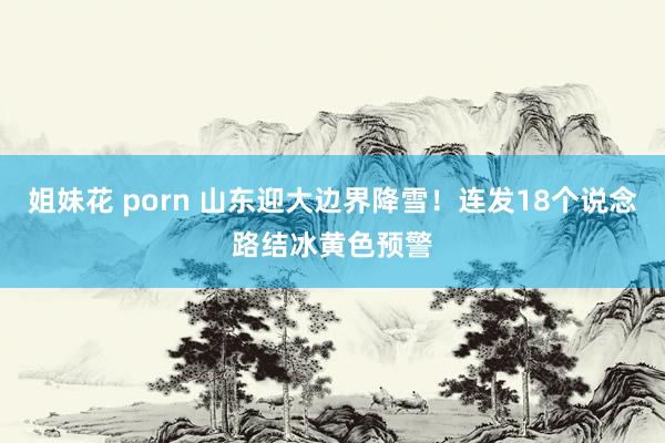 姐妹花 porn 山东迎大边界降雪！连发18个说念路结冰黄色预警